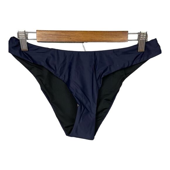 J. Crew Curved Waist Cheeky Bikini Bottom in Navy Size M NWT‎ - Picture 3 of 8